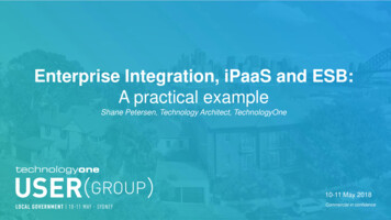 Enterprise Integration, IPaaS And ESB - TechnologyOne