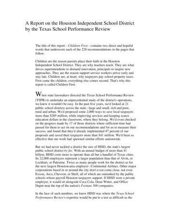School Performance Review Houston Report - Texas