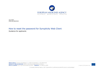 How To Reset The Password For Syncplicity Web Client - Europa
