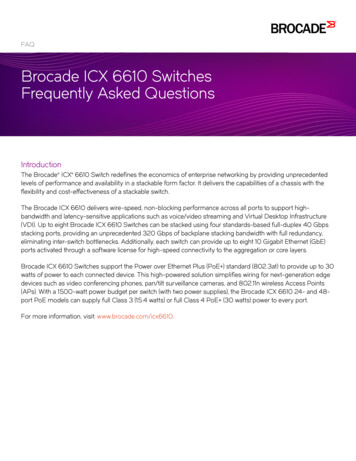 Brocade ICX 6610 Switches Frequently Asked Questions - Fohdeesha