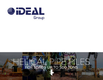 HELICAL PIPE PILES - IDEAL Foundation Systems