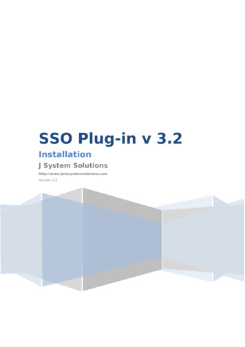 SSO Plug-in V 3 - Java System Solutions
