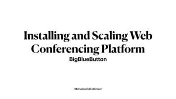 Installing And Scaling BBB - Conferences, Workshops, Trainings .