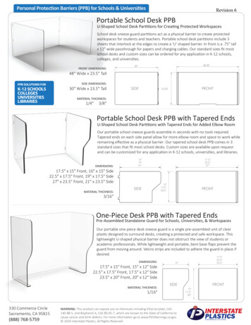 Portable School Desk PPB With Tapered Ends - Interstate Plastics