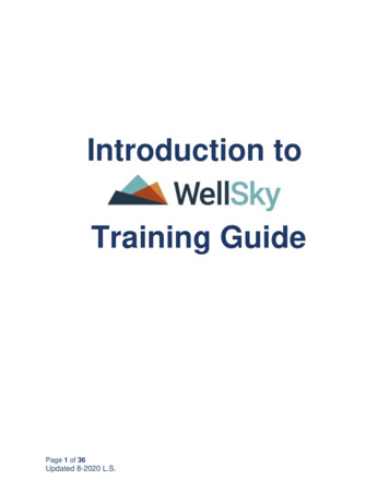 Introduction To Training Guide - Carroll Hospital