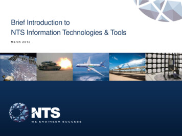 Brief Introduction To NTS Information Technologies & Tools