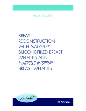Breast Reconstruction With Natrelle Silicone-filled Breast Implants And .