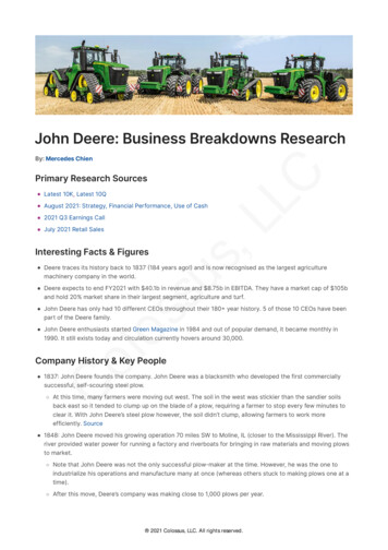 John Deere: Business Breakdowns Research - Joincolossus 