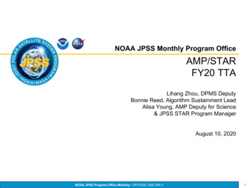 NOAA JPSS Monthly Program Office AMP/STAR FY20 TTA