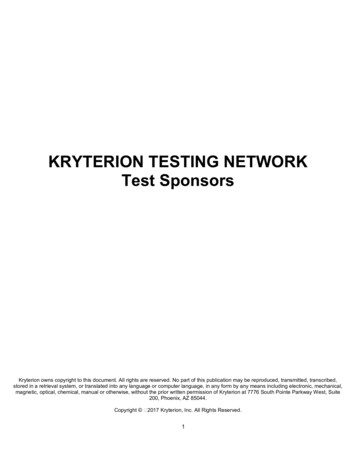 Kryterion Test Sponsors - Mt. San Antonio College