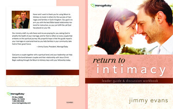 Leader Guide & Discussion Workbook - Return To Intimacy