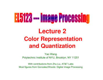 Lecture2 Color Quant - New York University