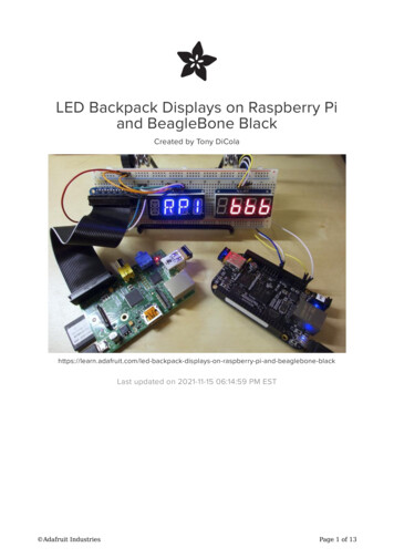 LED Backpack Displays On Raspberry Pi And BeagleBone Black