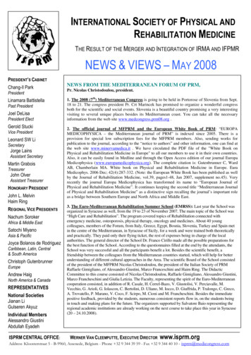 The R Merger And I Irma And Ifpmr News Views May 2008 - Isprm