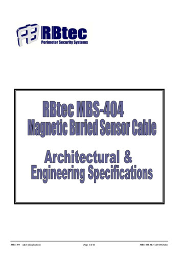 MBS-404 A&E Specifications Page 1 Of 11 MBS-404 AE V1.10 1013 - RBtec