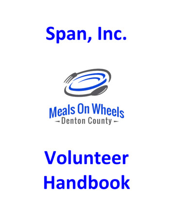 Meals On Wheels Website Handbook - Mowdc 
