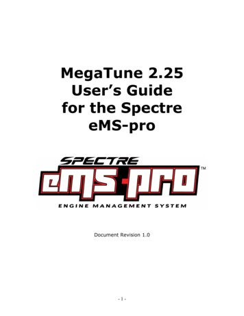 MegaTune 2.25 User's Guide For The Spectre EMS-pro