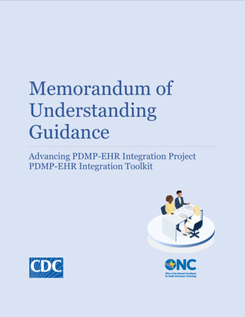 Memorandum Of Understanding Guidance