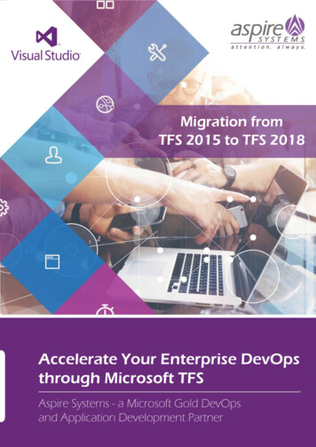 Migration From TFS 2015 To TFS 2018 - Aspire Sys