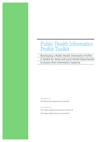 Public Health Informatics Profile Toolkit - PHII