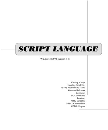 SCRIPT LANGUAGE - Minisoft