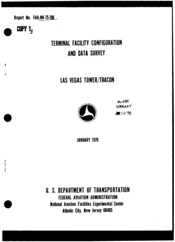 Terminal Facility Configuration And Data Survey Las Vegas Tower/Tracon
