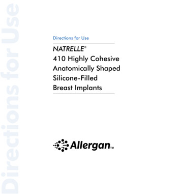 NATRELLE Directions For Use - Allergan