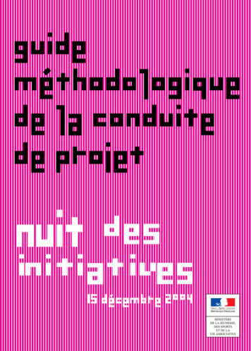 GUIDE METHODOLOGIQUE DE LA CONDUITE DE PROJET - Jeunes.gouv.fr