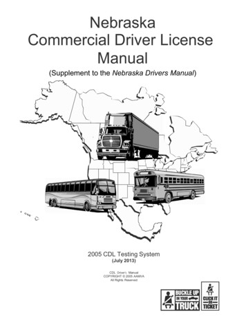 Nebraska Commercial Driver License Manual - CDL Training Today