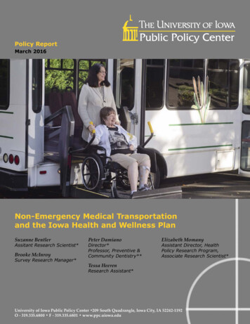 Non-Emergency Medical Transportation And The Iowa Health And Wellness Plan