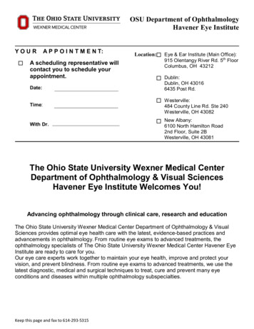 OSU Department Of Ophthalmology Havener Eye Institute