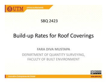 Build Up Rates For Roof Coverings - Universiti Teknologi Malaysia