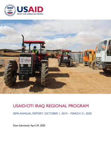 USAID/OTI IRAQ REGIONAL PROGRAM - United States Agency For .
