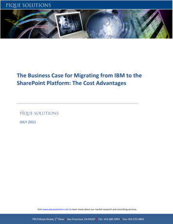 The Business Case For Migrating From IBM To The SharePoint Platform