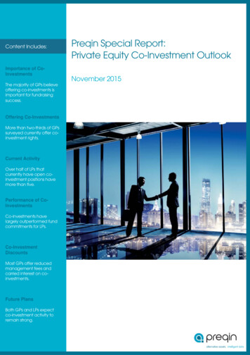 Preqin Special Report: Private Equity Co-Investment Outlook