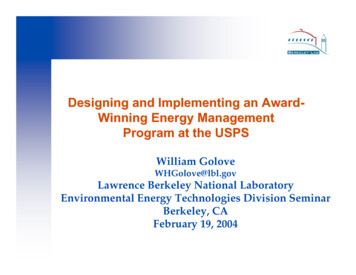 Designing And Implementing An Award- Winning Energy Management Program .