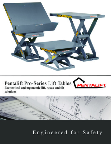 Pentalift Pro-Series Lift Tables
