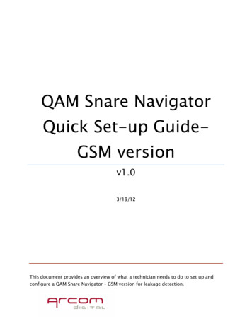 QAM Snare Navigator Quick Set-up Guide GSM V1 0 - Arcom Digital