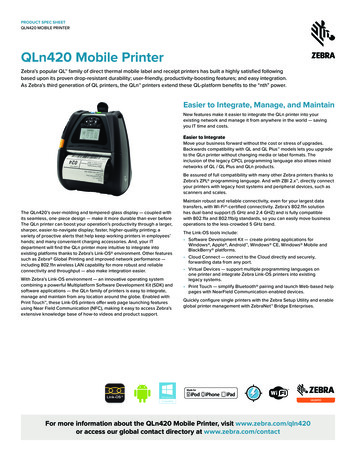 QLn420 Mobile Printer - Zebra Technologies