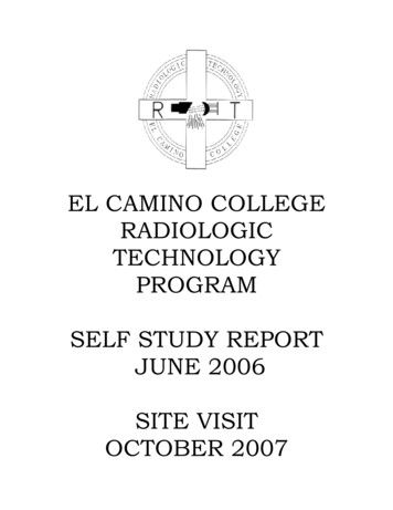 El Camino College Radiologic Technology Program Self Study Report Site .