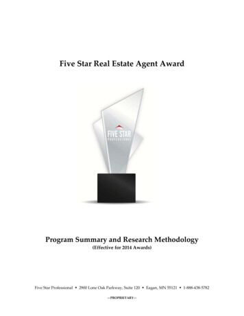 Five Star Real Estate Agent Award