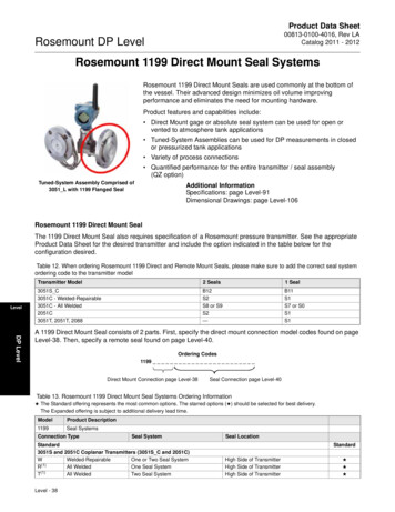 Rosemount 1199 Direct Mount Seal Systems - Process-instrumentation 