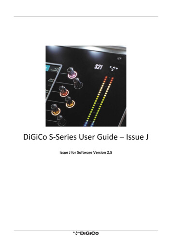 DiGiCo S-Series User Guide - Issue J