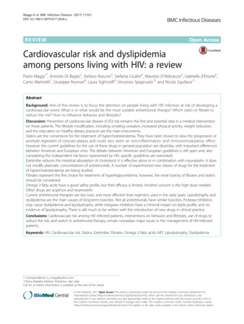 Cardiovascular Risk And Dyslipidemia Among Persons Living With HIV: A .