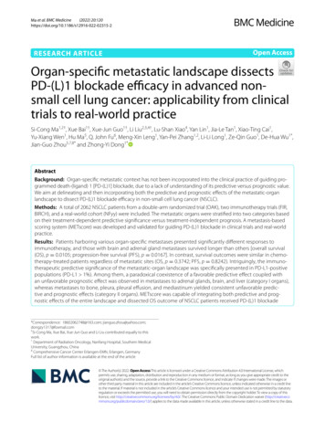 Organ-specific Metastatic Landscape Dissects PD-(L)1 Blockade Efficacy .