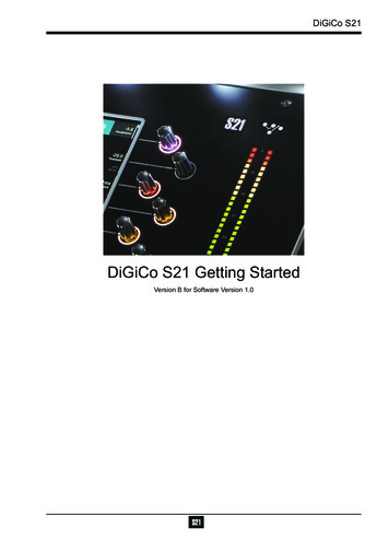 DiGiCo S21 Getting Started - Dv2-audio 