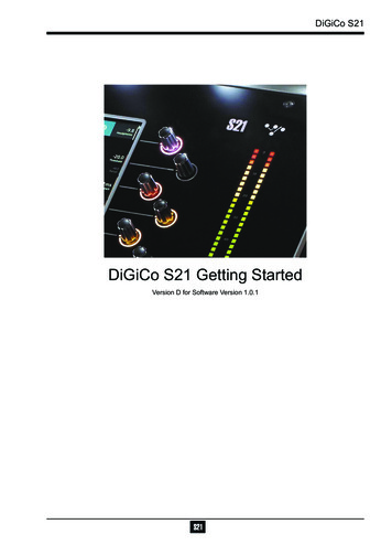 DiGiCo S21 Getting Started