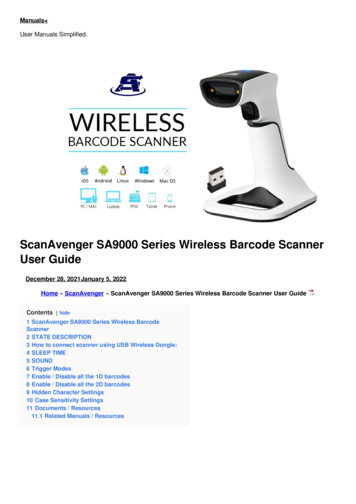 ScanAvenger SA9000 Series Wireless Barcode Scanner User Guide - Manuals 