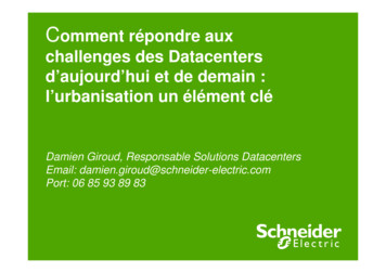 Comment Répondre Aux Challenges Des Datacenters D'aujourd . - CNRS