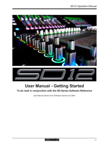 User Manual - Getting Started - Digico 